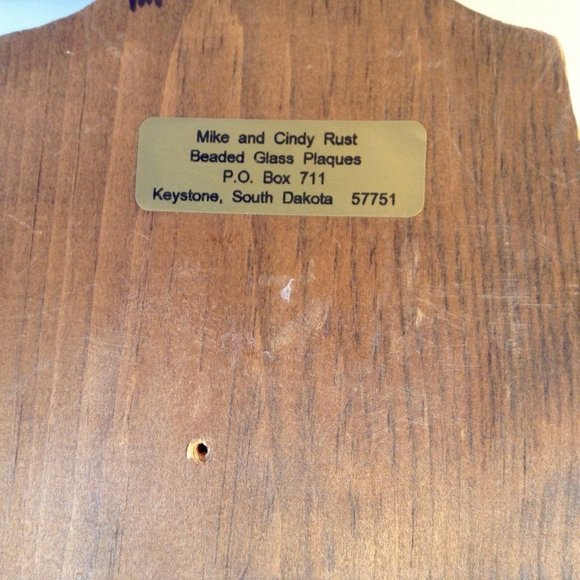 Set of 2 Beaded Glass Wall Plaques of Cowboy Child - Picture 7 of 7